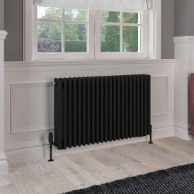Eastbrook Rivassa 4 Column Radiator 600mm x 1010mm Matt Black   81.0244