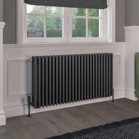 Eastbrook Rivassa 4 Column Radiator 600mm x 1190mm Matt Anthracite   81.0088