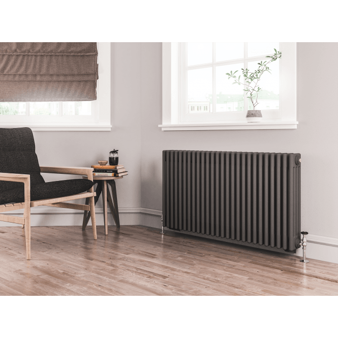 Eastbrook  Rivassa 4 Column Radiator 600mm x 425mm Matt Anthracite   81.0084