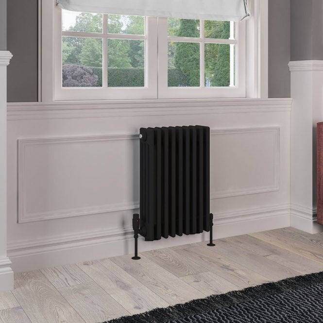 Eastbrook  Rivassa 4 Column Radiator 600mm x 425mm Matt Black   81.0241