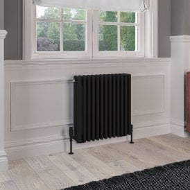Eastbrook Rivassa 4 Column Radiator 600mm x 605mm Matt Black   81.0242