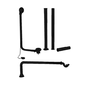 Eastbrook Roll Top Bath Waste Pack Black   98.0031