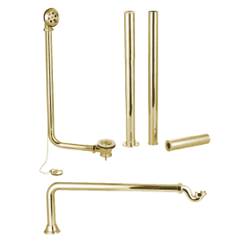 Eastbrook Roll Top Bath Waste Pack Brushed Brass   98.0041