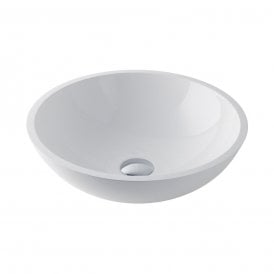 Eastbrook Rondo 41cm x 41cm Cast Marble Sit On Basin White   51.032