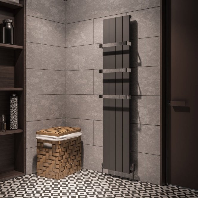 Eastbrook  Rosano 1800mm x 375mm Aluminium Radiator Matt Anthracite   86.0005