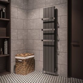 Eastbrook Rosano 1800mm x 375mm Aluminium Radiator Matt Anthracite   86.0005