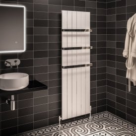 Eastbrook Rosano 1800mm x 565mm Aluminium Radiator Matt White   86.0284
