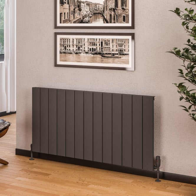 Eastbrook  Rosano 600mm x 1230mm Aluminium Radiator Matt Anthracite   86.0023