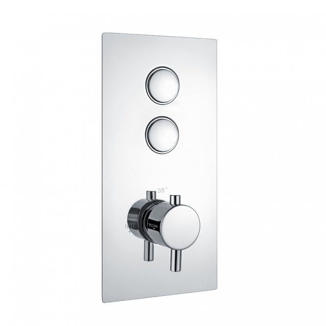 Eastbrook  Round Concealed Therm Double Push But Shower Valve   93.0030