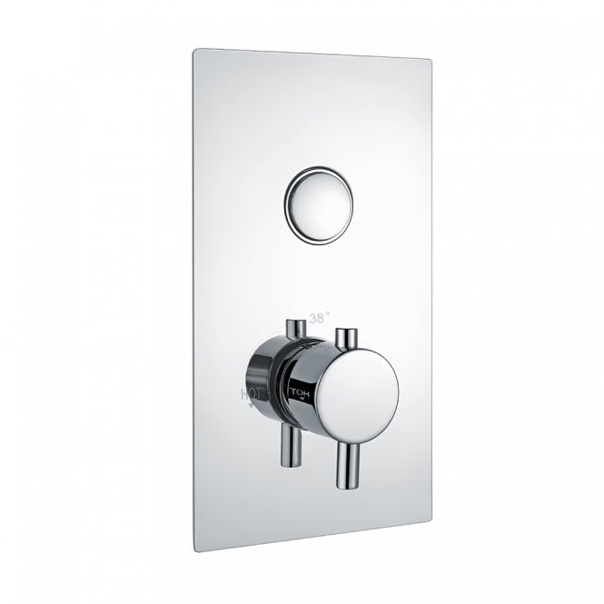 Eastbrook  Round Concealed Therm Single Push But Shower Valve   93.0029