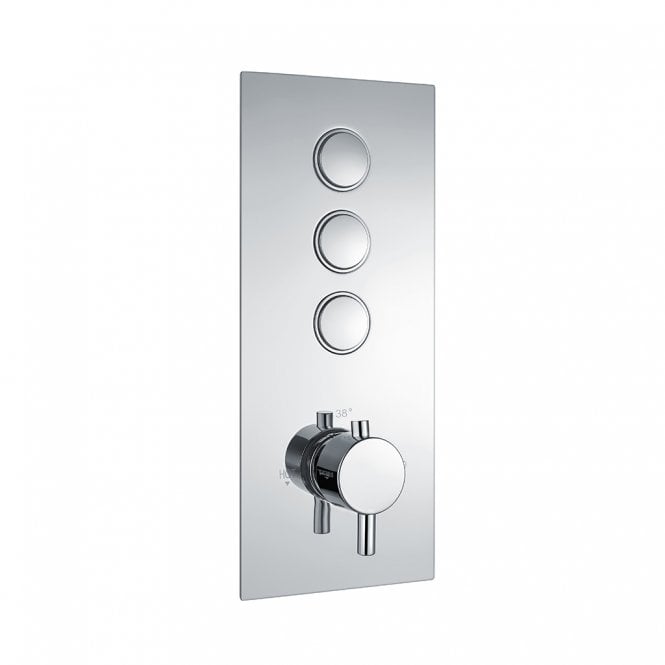 Eastbrook  Round Concealed Therm Triple Push But Shower Valve   93.0031