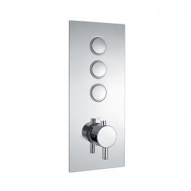Eastbrook Round Concealed Therm Triple Push But Shower Valve   93.0031