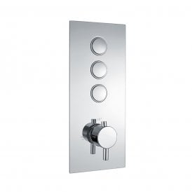 Eastbrook Round Concealed Therm Triple Push But Shower Valve   93.0031