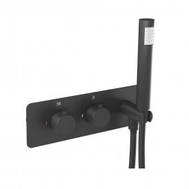 Eastbrook Round Horizontal Shower Valve Inc Kit Black   93.0087