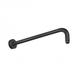 Eastbrook Round Offset Shower Arm 22mm x 400mm Matt Smooth Black   78.0046
