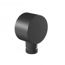 Eastbrook Round Outlet Elbow Matt Smooth Black   93.0096