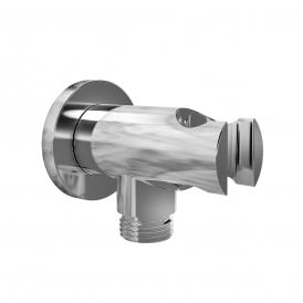 Eastbrook Round Outlet Elbow With Shower Holder Chrome   93.0106
