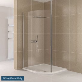 Eastbrook Round Pole Walk In Offset 1200mm Silver   69.0146