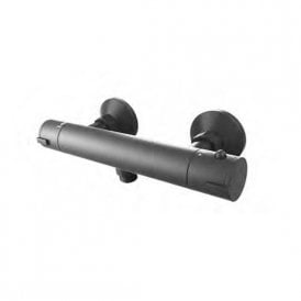 Eastbrook Round Thermostatic Bar Valve Black   93.0089