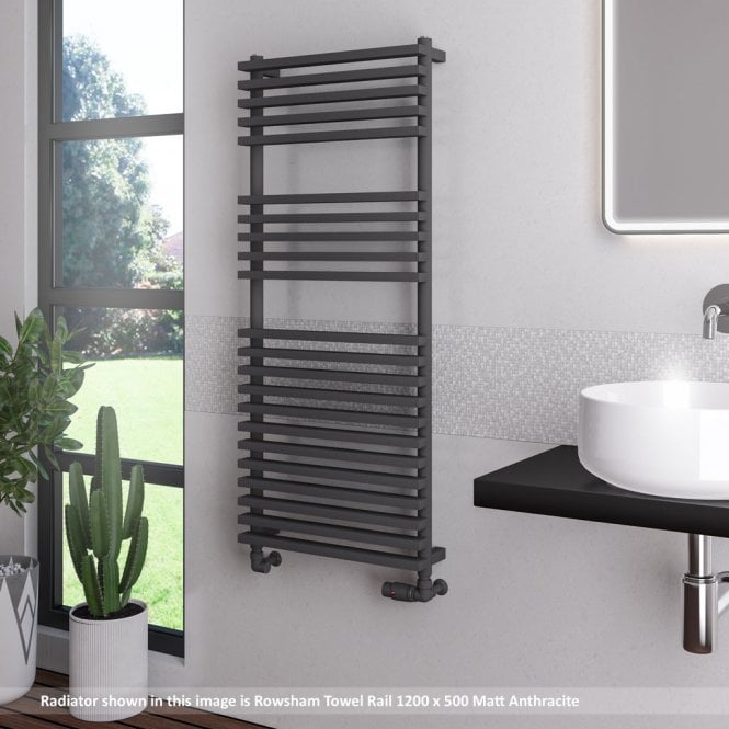Eastbrook  Rowsham 1800mm x 600mm Towel Rail Matt Anthracite   89.1399