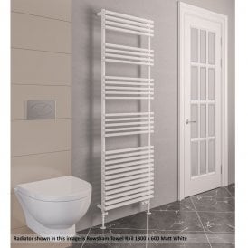 Eastbrook Rowsham 1800mm x 600mm Towel Rail Matt White   89.1393
