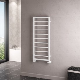 Eastbrook Ryton 1200mm x 500mm Towel Rail Matt White   61.0004