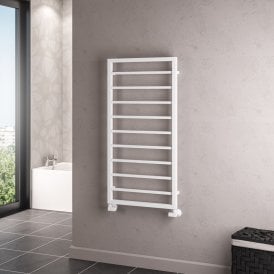 Eastbrook Ryton 1200mm x 600mm Towel Rail Matt White   61.0005