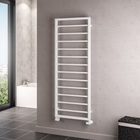 Eastbrook Ryton 1600mm x 600mm Towel Rail Matt White   61.0007