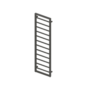 Eastbrook Ryton 800mm x 500mm Towel Rail Matt Anthracite   61.0008