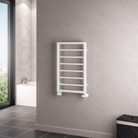 Eastbrook Ryton 800mm x 500mm Towel Rail Matt White   61.0002