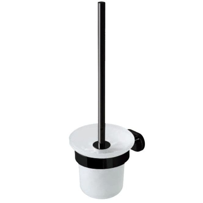 Eastbrook  Salerno Glass Brush Holder Matt Smooth Black   52.220
