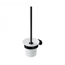 Eastbrook Salerno Glass Brush Holder Matt Smooth Black   52.220