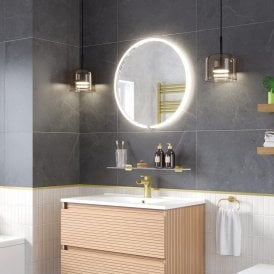 Eastbrook Sanremo Square 500mm x 700mm LED Mirror Matt Black 40.1081
