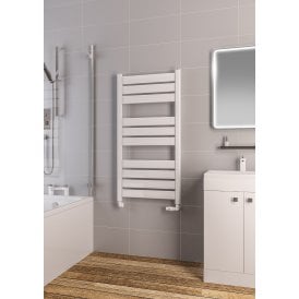 Eastbrook Santero 800mm x 500mm Towel Rail Gloss White   89.1304
