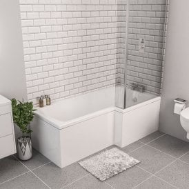 Eastbrook Shannon 4mm L-Shaped 1700mm x 850mm Right Hand 221 Litre Bath   42.0102