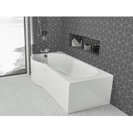 Eastbrook Shannon Beaufort P-Shaped 1700mm x 850mm Right Hand 220 Litre Bath   42.1106