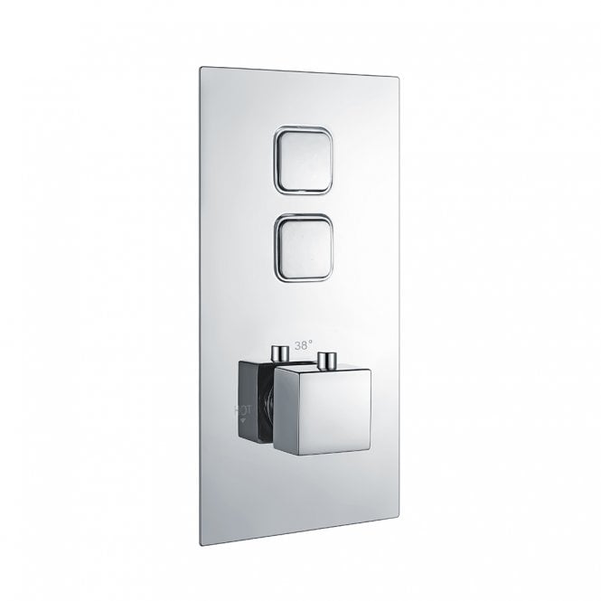 Eastbrook  Square Concealed Therm Double Push Button Shower Valve   93.0033