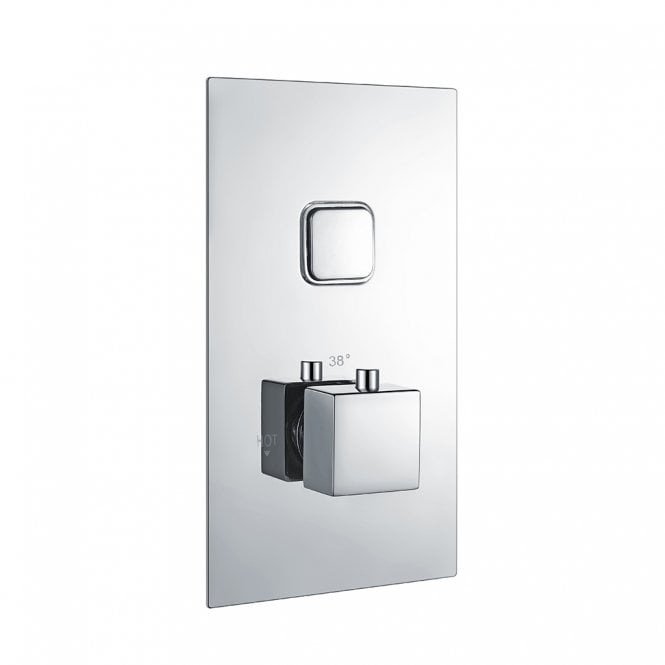 Eastbrook  Square Concealed Therm Single Push But Shower Valve   93.0032