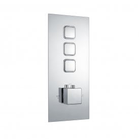 Eastbrook Square Concealed Therm Triple Push But Shower Valve   93.0034