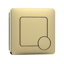 Eastbrook Square Flush Button Brushed Brass   14.704