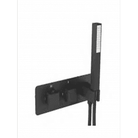 Eastbrook Square Horizontal Shower Valve Inc Kit Black   93.0086