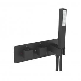 Eastbrook Square Horizontal Shower Valve Inc Kit Black   93.0086