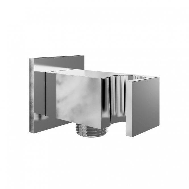 Eastbrook  Square Outlet Elbow With Shower Holder Chrome   93.0104