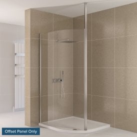 Eastbrook Square Pole Walk In Offset 1100mm Silver   69.0150