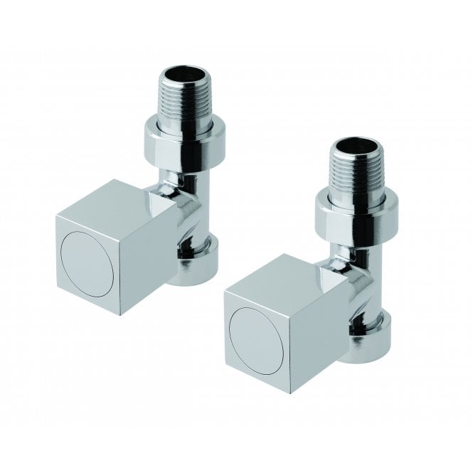 Eastbrook  Square Straight Radiator Valves Chrome   41.3002