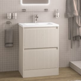Eastbrook Stockton 60cm Fluted Drawer Base Unit Cashmere   37.2067