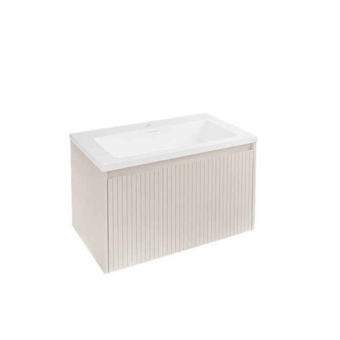 Eastbrook  Stockton 80cm Fluted Wall Hung Unit 1 Drawer Cashmere   37.2065