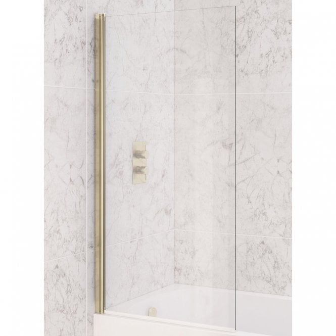 Eastbrook  Straight 6mm Bath Screen Brushed Brass   49.0112