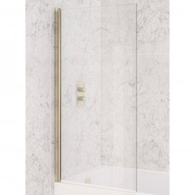 Eastbrook Straight 6mm Bath Screen Brushed Brass   49.0112