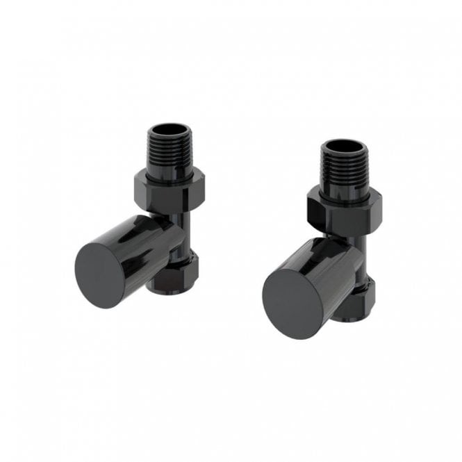 Eastbrook  Straight Radiator Valve (Pair) Black Gold   12.069
